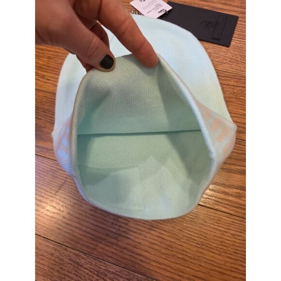 RawGear Beanie Stocking‎ Hat Mens One Size Baby Blue Knit Logo RG623 Unisex NWT - Picture 4 of 5